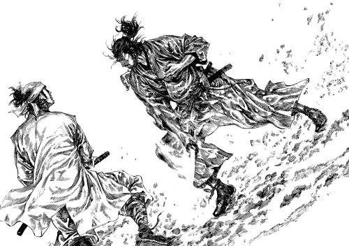 "Vagabond" est un manga de Takehiko Inoue. L'histoire est basée sur le roman de Eiji Yoshikawa consacré au samouraï Miyamoto Musashi.
